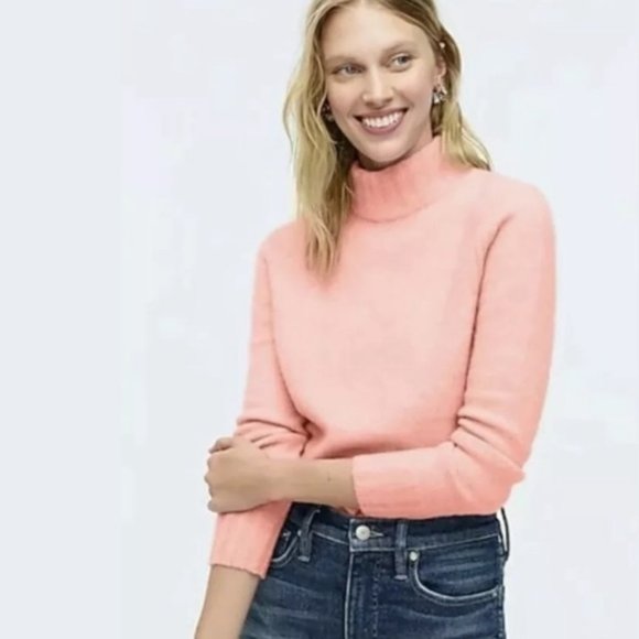 J. Crew Sweaters - NWT JCREW MOCKNECK SWEATER IN SUPERSOFT YARN PEONY